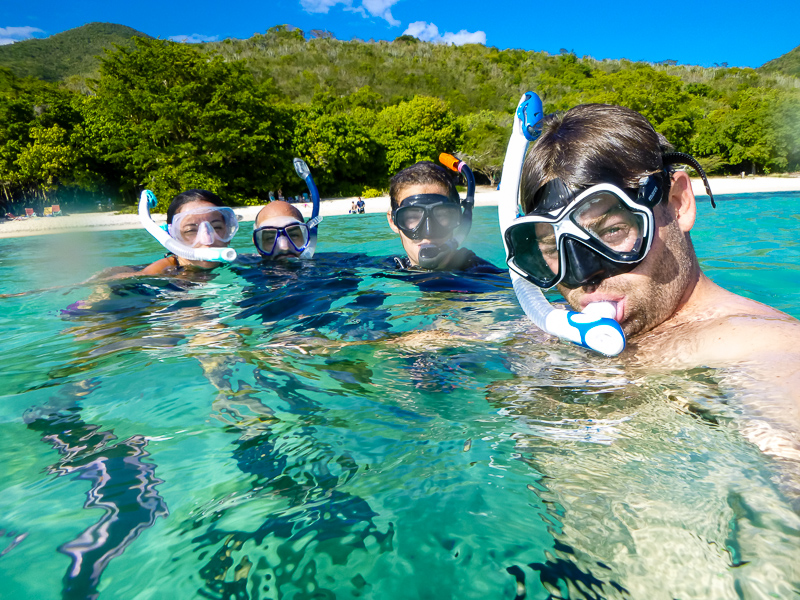 Family snorkel was the first order of business.
